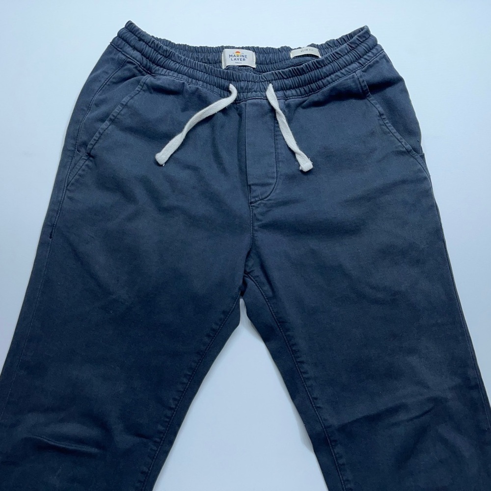 Marine Layer Saturday Jogger Pants Mens Size Small Gray Drawstring Pockets